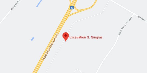 Google Map : G. Gingras Excavation